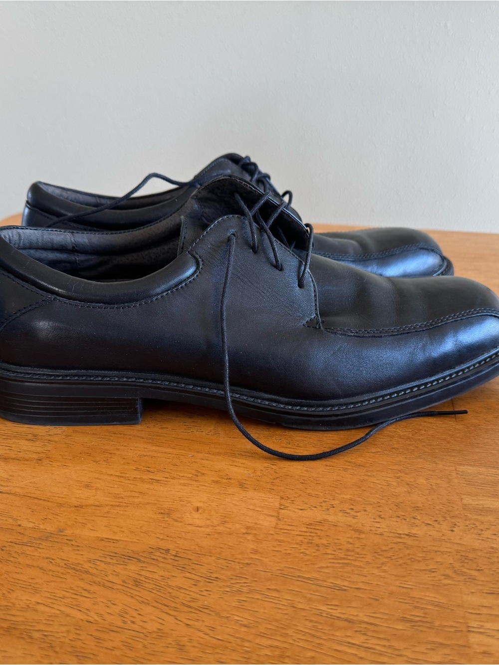 Nunn Bush Men’s Sz 10.5 Pro Bicycle Toe Black Oxford Shoes